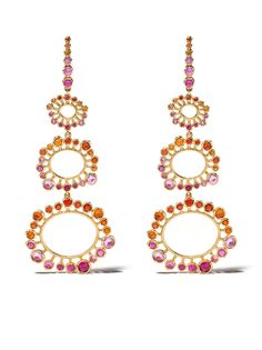 Annoushka золотые серьги-подвески Hidden Reef с сапфирами