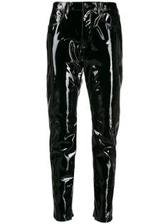 Saint Laurent лакированные брюки