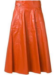 Bottega Veneta А-образная плиссированная юбка