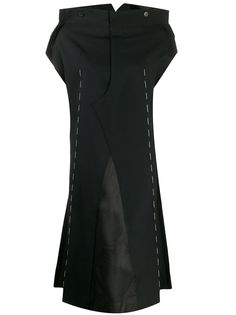 Maison Margiela платье-трапеция с декоративной строчкой