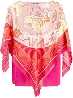 Emilio Pucci топ свободного кроя с принтом