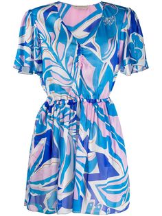 Emilio Pucci короткое пляжное платье с принтом