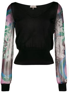 Emilio Pucci блузка с контрастными рукавами