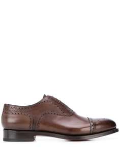 Santoni оксфорды с перфорацией
