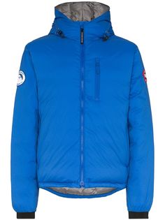 Canada Goose пуховик с капюшоном и нашивкой-логотипом