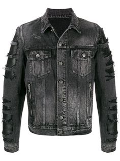 Balmain джинсовая куртка с эффектом потертости
