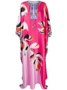 Emilio Pucci длинный кафтан с принтом