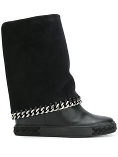 Casadei сапоги на скрытой платформе с цепочной отделкой