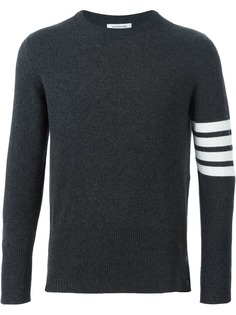 Thom Browne свитер с контрастными полосками на рукаве