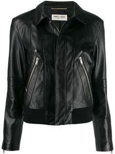 Saint Laurent байкерская куртка узкого кроя