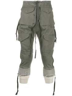 Greg Lauren брюки с низким шаговым швом