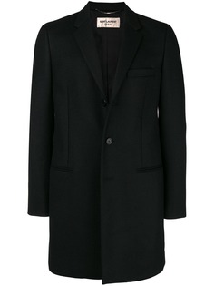 Saint Laurent однобортное пальто