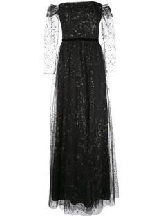 Marchesa Notte платье из тюля с открытыми плечами