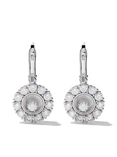Chopard 18kt white gold Happy Diamonds earrings