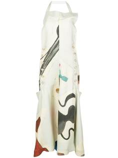 Jacquemus длинное платье La Robe Tablier