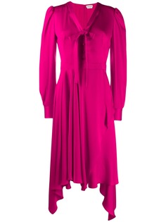 Alexander McQueen платье асимметричного кроя с драпировкой