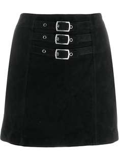Saint Laurent юбка мини с тремя пряжками