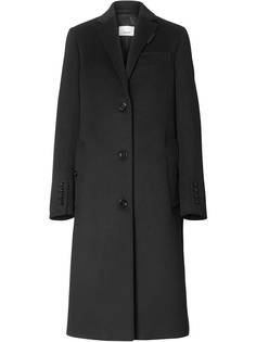 Burberry однобортное пальто строгого кроя