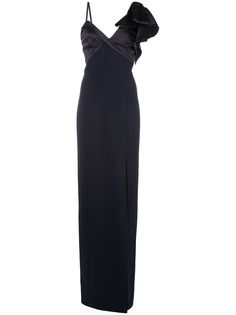 Marchesa Notte платье асимметричного кроя с бантом