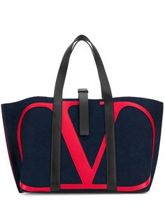 Valentino сумка-тоут Valentino Garavani из денима с логотипом VLogo