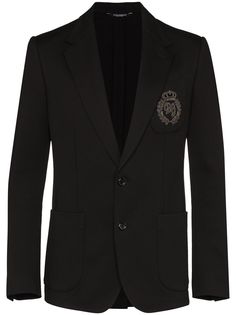 Dolce & Gabbana пиджак с нашивкой-логотипом