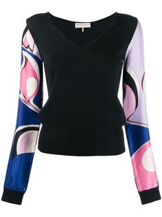 Emilio Pucci топ с контрастными рукавами