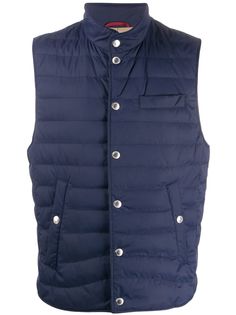 Brunello Cucinelli стеганый жилет свободного кроя