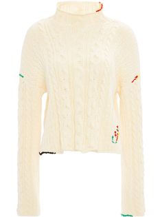 JW Anderson укороченный джемпер фактурной вязки