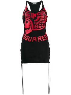 Dsquared2 платье с логотипом и кисточками