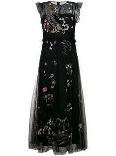 RedValentino платье из тюля с вышивкой