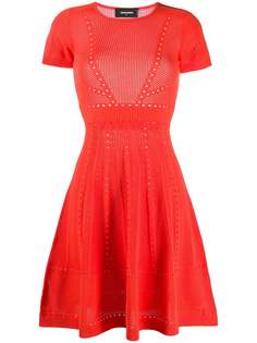 Dsquared2 короткое платье в технике кроше