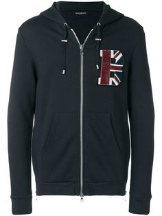 Balmain flag patch hoodie