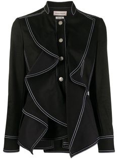 Alexander McQueen жакет с декоративной строчкой
