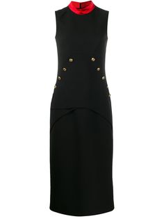 Givenchy приталенное платье с декоративными пуговицами