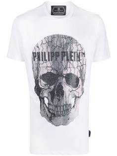 Philipp Plein футболка с декором Skull