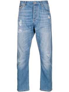 Brunello Cucinelli джинсы прямого кроя с эффектом потертости