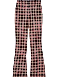 Gucci расклешенные брюки в клетку