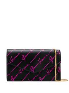 Versace клатч на цепочке с логотипом
