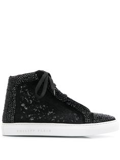 Philipp Plein высокие кеды с кристаллами