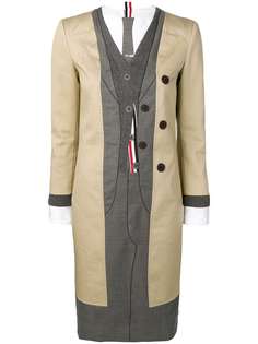 Thom Browne платье с эффектом тромплей