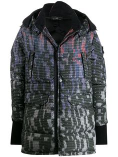 Stone Island Shadow Project пуховик с принтом
