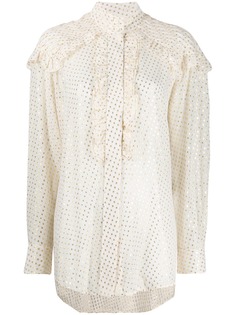 Victoria Beckham блузка со складками и оборками