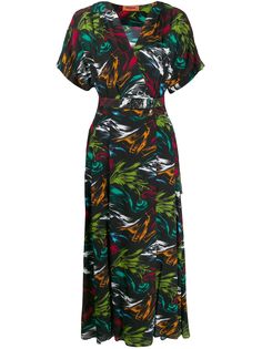 Missoni платье с абстрактным принтом и V-образным вырезом