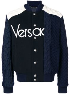 Versace куртка-бомбер с логотипом