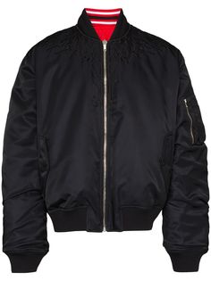 MARCELO BURLON COUNTY OF MILAN двусторонний бомбер с вышивкой
