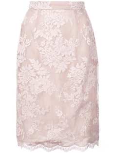 Marchesa юбка с кружевной отделкой