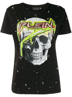 Philipp Plein футболка с декором Skull