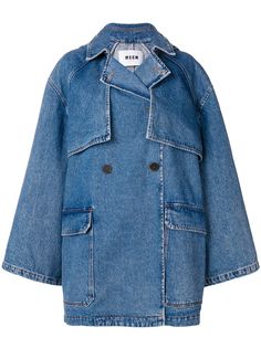MSGM hooded denim coat