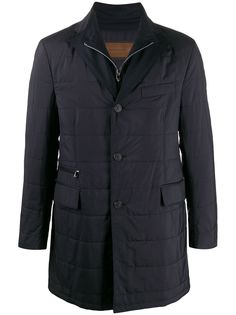 Corneliani дутая куртка с V-образным вырезом