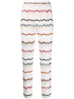 Missoni трикотажные брюки с узором зигзаг